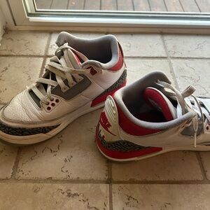 Nike Kids White and Red Sneakers